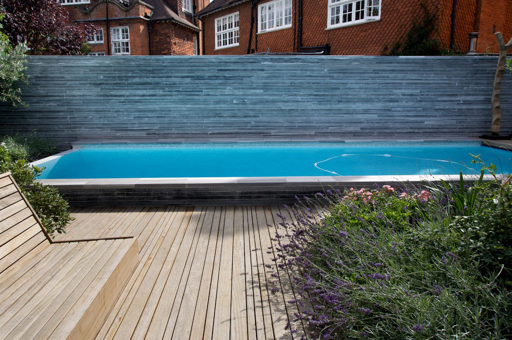 Infinity Edge Outdoor Swimming Pool in Hampstead, London