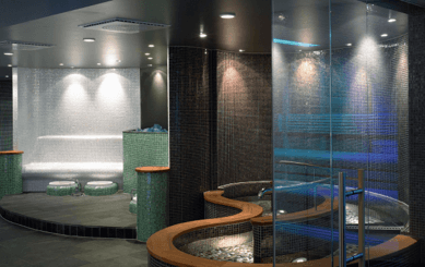 euphoric sauna and steam room in thermal cabin